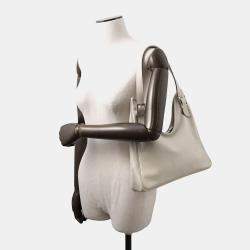 Pre Owned Hermes Masai Cut Pearl Grey Swift Leather Size 32