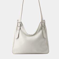 Pre Owned Hermes Masai Cut Pearl Grey Swift Leather Size 32