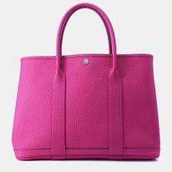 مملوكة مسبقًا Hermes Garden Party Rose Purple Negonda Leather Size Pm