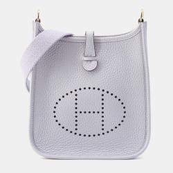 مملوكة مسبقًا Hermes Evelyne Short Grey Pantan Taurillon Clemence Size Tpm