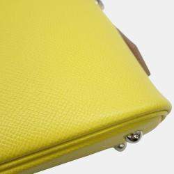 مملوكة مسبقًا Hermes Bolide 1923 Lime/Mauve Sylvestre/Nata Epsom Size 25