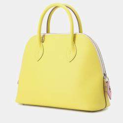 مملوكة مسبقًا Hermes Bolide 1923 Lime/Mauve Sylvestre/Nata Epsom Size 25