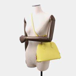 مملوكة مسبقًا Hermes Bolide 1923 Lime/Mauve Sylvestre/Nata Epsom Size 25