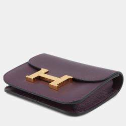 مملوكة مسبقًا حقيبة هيرمس كونستانس نحيفة برقوقي/أزرق ملكي إيفركالور