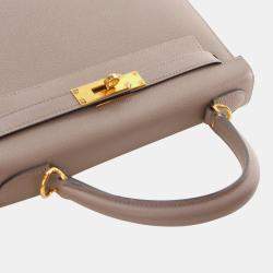 Pre Owned Hermes Brown Epsom Kelly II Sellier 25