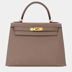 Pre Owned Hermes Brown Epsom Kelly II Sellier 25