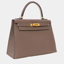 Pre Owned Hermes Brown Epsom Kelly II Sellier 25