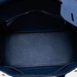 مملوكة مسبقًا حقيبة هيرمس بيركن توغو زرقاء روتورني 30