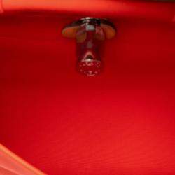 مملوكة مسبقًا Hermes Brown Orange Toile Herbag Zip 31