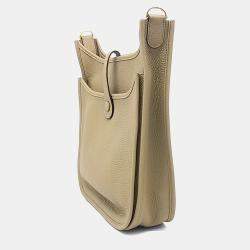 Pre Owned حقيبة هيرمس إيفلين جلد بني حجم 29