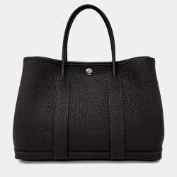 Pre Owned حقيبة هيرمس جاردن بارتي جلد أسود 30