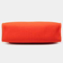 مملوكة مسبقًا Hermes Orange Red Toile Herbag Zip 31