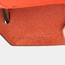 مملوكة مسبقًا Hermes Orange Red Toile Herbag Zip 31