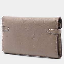 Pre Owned محفظة هيرمس كيلي لونغ جلد إبسوم بني