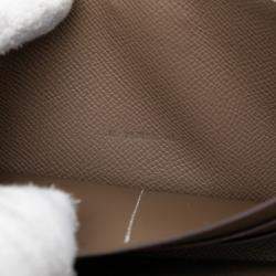 Pre Owned محفظة هيرمس كيلي لونغ جلد إبسوم بني