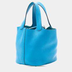 مملوكة مسبقًا Hermes Blue Clemence Picotin Lock 18