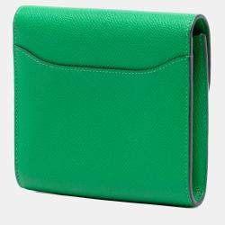 Pre Owned Hermes Green Epsom Constance Slim Wallet