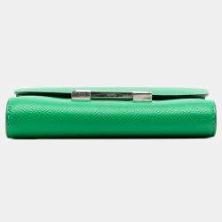 Pre Owned Hermes Green Epsom Constance Slim Wallet