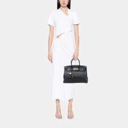 Pre Owned Hermes Blue Togo Birkin Retourne 30