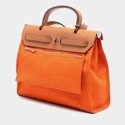 مملوكة مسبقًا حقيبة هيرمس توال هرباغ زيبر 31 بني برتقالي