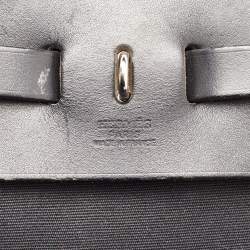 Pre Owned Hermes Herbag Black Toile Canvas and Vache Hunter 2-in-1 Backpack