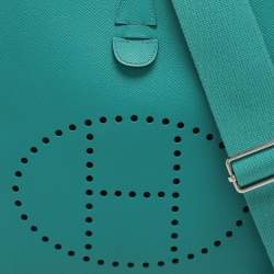 Pre Owned Hermes Evelyne 29 III PM Malachite Epsom Leather Bag