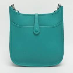 Pre Owned Hermes Evelyne 29 III PM Malachite Epsom Leather Bag