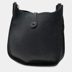 Pre Owned Hermes Blue Clemence Evelyne I GM