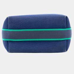 Pre Owned Hermes Blue Green Small Toile Bride A Brac Case