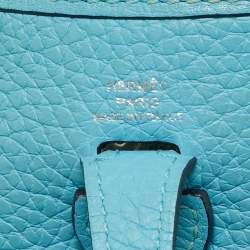 Pre Owned Hermes Evelyne Amazone TPM Bleu du Nord/Vert Verone Taurillon Clemence Leather Crossbody Bag