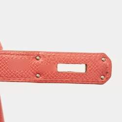 مملوكة مسبقًا Hermes Birkin 35 Palladium Finish Rose Jaipur Epsom Leather Tote