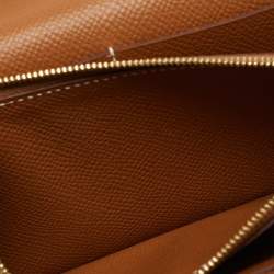 Pre Owned محفظة هيرمس كيلي تو جو جلد إبسوم ذهبي