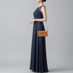 Pre Owned محفظة هيرمس كيلي تو جو جلد إبسوم ذهبي