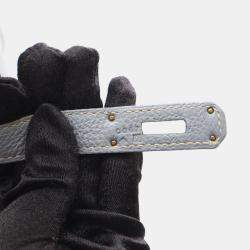 Pre Owned حقيبة هيرمس بيركين ريتروني توغو أزرق 35