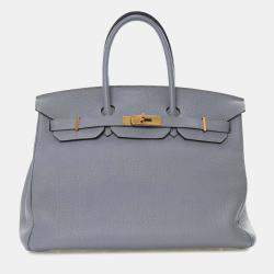 مملوكة مسبقًا Hermes Blue Togo Birkin Retourne 35