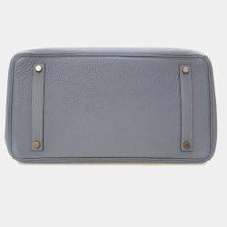 Pre Owned حقيبة هيرمس بيركين ريتروني توغو أزرق 35