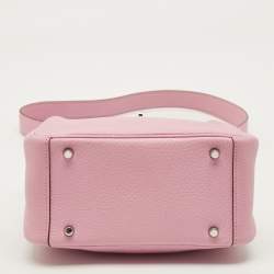 Pre Owned Hermès Lindy Mini Palladium Finish Mauve Sylvestre Taurillon Clemence Leather Shoulder Bag