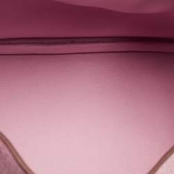 Pre Owned Hermès Lindy Mini Palladium Finish Mauve Sylvestre Taurillon Clemence Leather Shoulder Bag