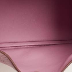 Pre Owned Hermès Lindy Mini Palladium Finish Mauve Sylvestre Taurillon Clemence Leather Shoulder Bag