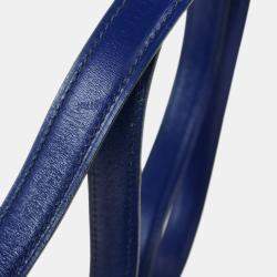 Pre Owned Hermes Blue Saphir Box Calf Constance 23 Shoulder Bag