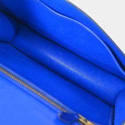 Pre Owned Hermes Blue Saphir Box Calf Constance 23 Shoulder Bag