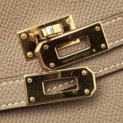 مملوكة مسبقًا Hermes Kelly Longue Etoupe Epsom Leather Continental Wallet