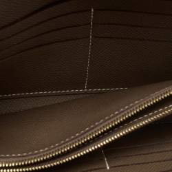 مملوكة مسبقًا Hermes Kelly Longue Etoupe Epsom Leather Continental Wallet