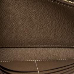 مملوكة مسبقًا Hermes Kelly Longue Etoupe Epsom Leather Continental Wallet