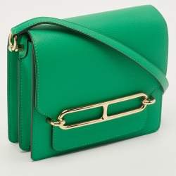 مملوكة مسبقًا حقيبة كروس بودي هيرميس روليس ميني نعناع إيفركولور جلد