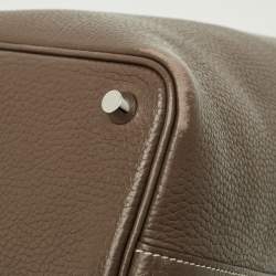 مملوكة مسبقًا حقيبة هيرمس بيكوتين لوك 18 جلد انكري توغو أزرق/أزرق داكن