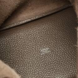 مملوكة مسبقًا حقيبة هيرمس بيكوتين لوك 18 جلد انكري توغو أزرق/أزرق داكن