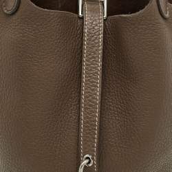 مملوكة مسبقًا حقيبة هيرمس بيكوتين لوك 18 جلد انكري توغو أزرق/أزرق داكن