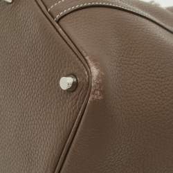 مملوكة مسبقًا حقيبة هيرمس بيكوتين لوك 18 جلد انكري توغو أزرق/أزرق داكن