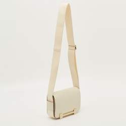 Pre Owned Hermes Geta Gold Finish Nata Chevre Mysore Leather Shoulder Bag